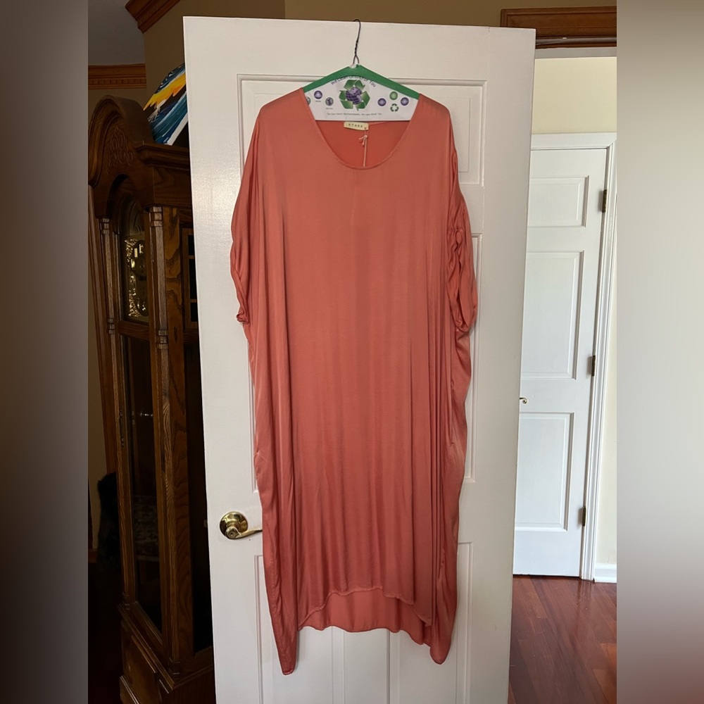 Silky Peach Caftan